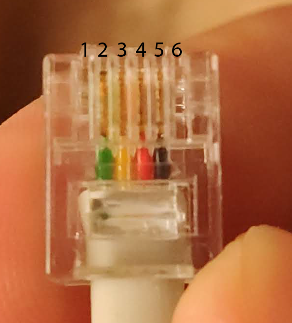 Orden de los cables rj11